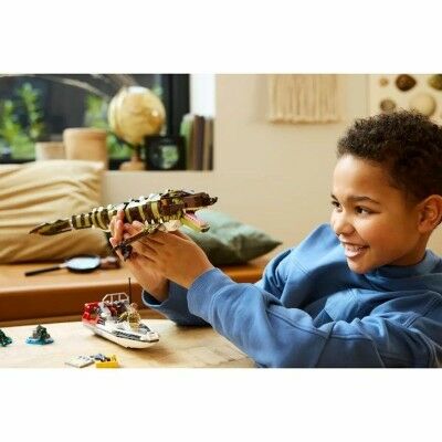 Set de construction Lego 76974 Jurassic World : Brick-Built Mosasaurus Boat Mission 858 Pièces