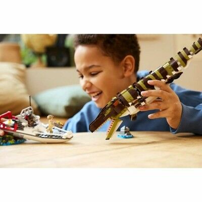 Set de construction Lego 76974 Jurassic World : Brick-Built Mosasaurus Boat Mission 858 Pièces