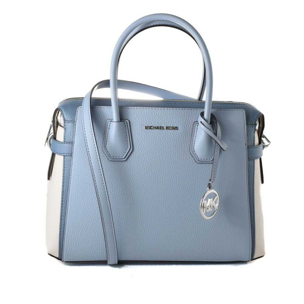 Sac-à-main Femme Michael Kors MERCER Bleu 30 x 23 x 10 cm Sac-à-main Femme Michael Kors MERCER Bleu 30 x 23 x 10 cm
