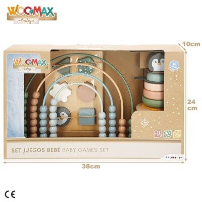 Jeu en bois Woomax 22 x 22 x 6 cm (2 Unités)