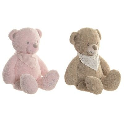 Jouet Peluche Home ESPRIT Marron Rose Polyester Enfant Ours (2 Unités)
