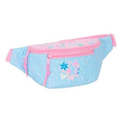 Sac banane BlackFit8 Smile Rose Bleu clair 23 x 12 x 9 cm