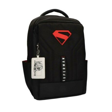 Sac à dos Casual Superman Noir Moderne 31 x 44 x 14 cm