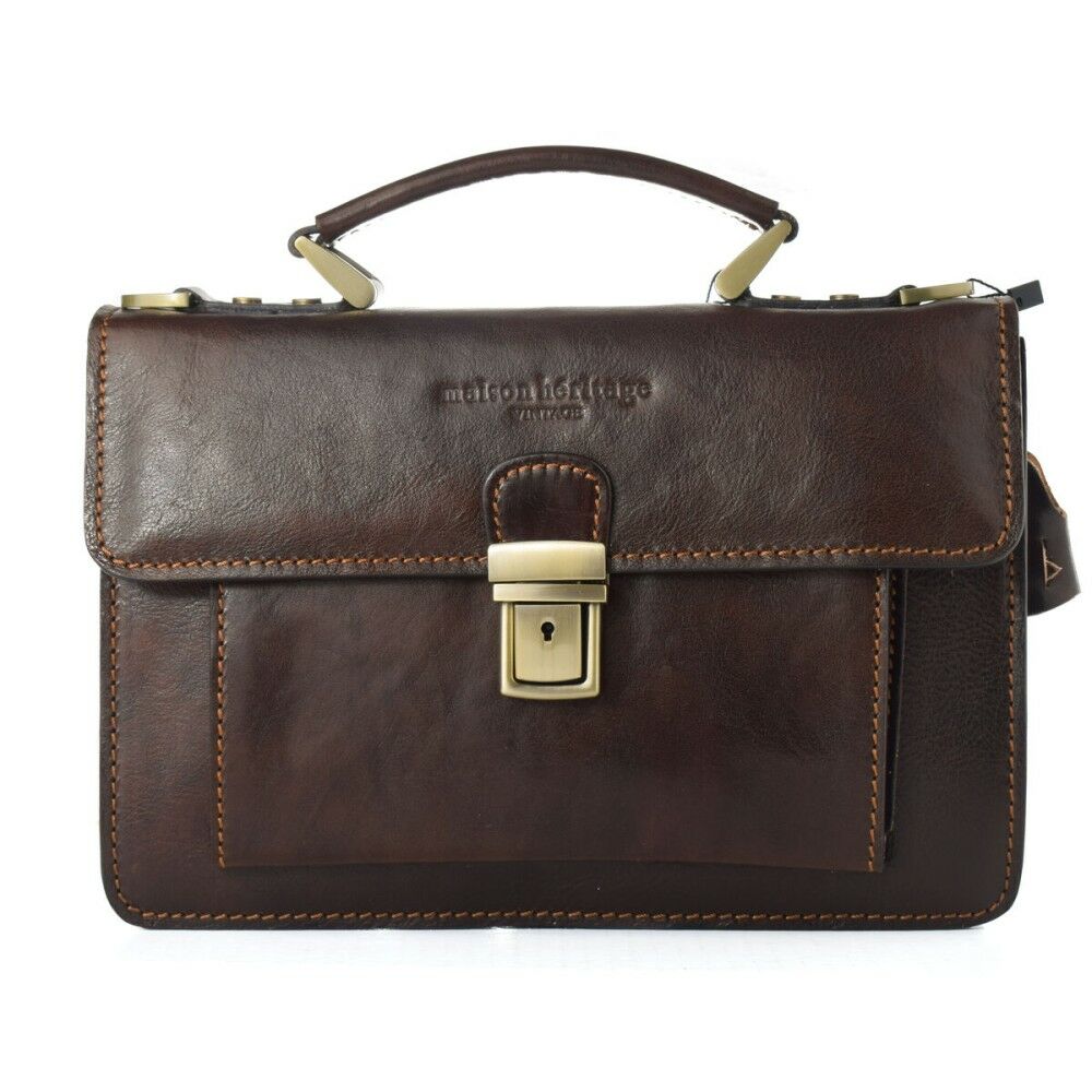 Sac-à-main Femme Maison Heritage EDMOND-MARRON-FONCE Marron 26 x 18 x 8 cm Sac-à-main Femme Maison Heritage EDMOND-MARRON-FONCE Marron 26 x 18 x 8 cm