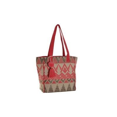 Sac à main Home ESPRIT Beige Fuchsia 31 x 16 x 66 cm