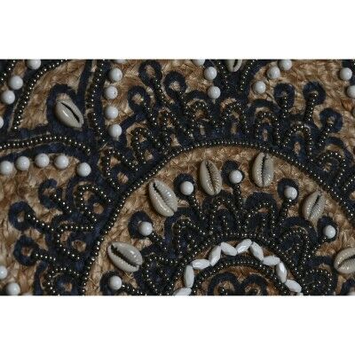 Sac-à-main Femme DKD Home Decor Bleu Noir Naturel 36 x 12 x 36 cm (2 Unités) Sac-à-main Femme DKD Home Decor Bleu Noir Naturel 36 x 12 x 36 cm (2 Unités)