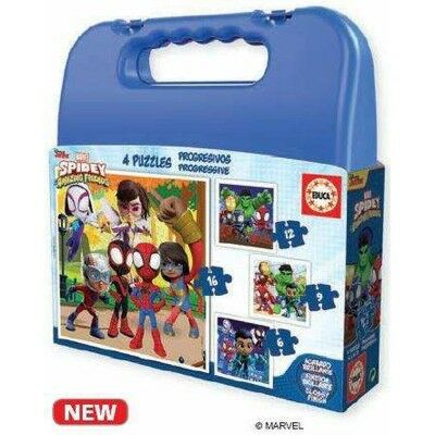 Set de 4 Puzzles Spidey Porte documents Difficulté progressive
