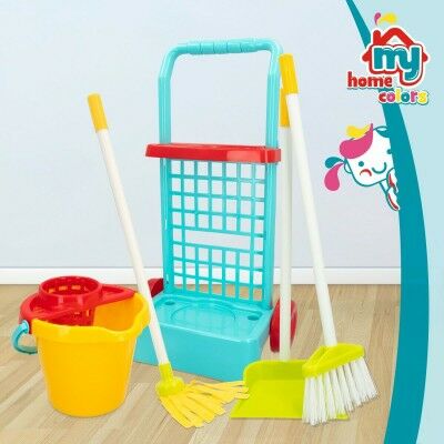 Chariot de nettoyage avec accessoires Colorbaby My Home 30,5 x 55,5 x 19,5 cm (4 Unités)