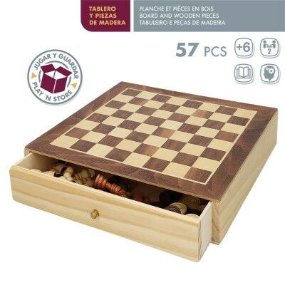 Échecs et dames CB Games Bois Tiroir (4 Unités)