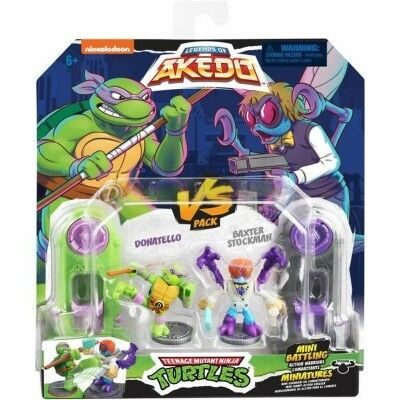 Figurines de combat Teenage Mutant Ninja Turtles Legends of Akedo: Donatello vs Baxter Stockman