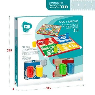Jeu de petit chevaux et de l'oie CB Games 32 x 32 x 1 cm (25 Pièces) (6 Unités)