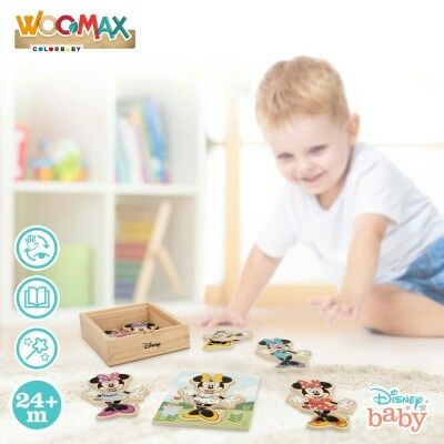 Puzzle enfant en bois Disney + 2 Ans 19 Pièces (12 Unités)