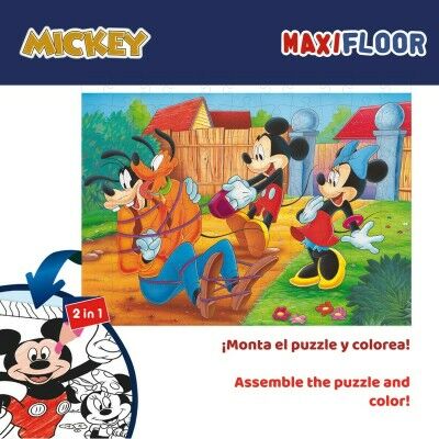 Puzzle Enfant Mickey Mouse Double face 108 Pièces 70 x 1,5 x 50 cm (6 Unités)