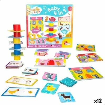 Puzzle Lisciani Giochi Carotina Baby 16 x 1 x 16,5 cm Ferme 4 en 1 (12 Unités)