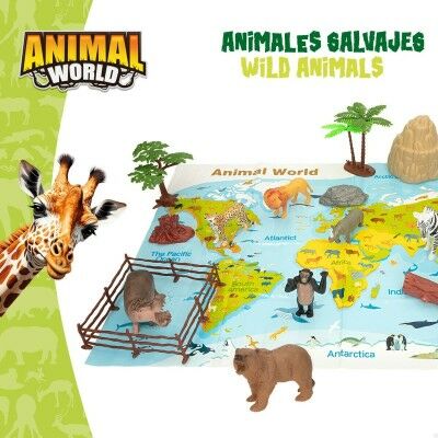 Figurines d'animaux Colorbaby 19 Pièces Jungle Plastique 14 x 6 x 5 cm (6 Unités)
