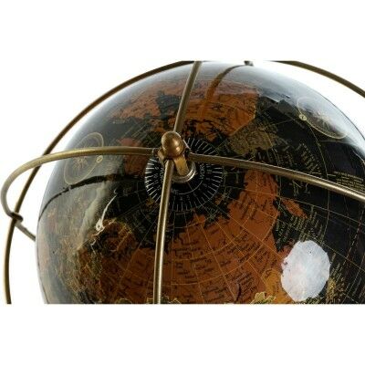 Globe terrestre Home ESPRIT Jaune Marron Noir PVC Aluminium 25 x 25 x 42 cm