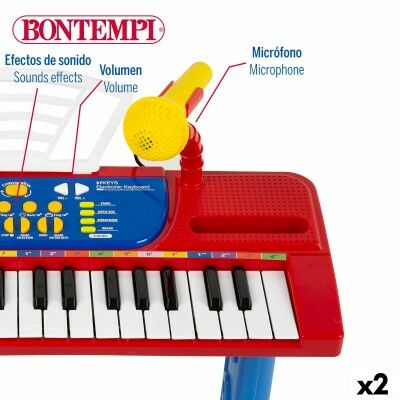 Clavier 37 Touches Bontempi 43 x 56 x 23 cm (2 Unités)