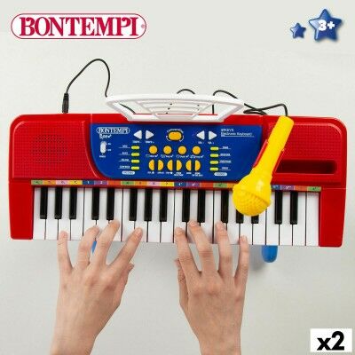 Clavier 37 Touches Bontempi 43 x 56 x 23 cm (2 Unités)