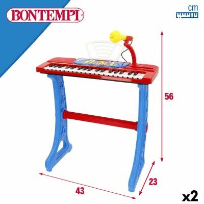 Clavier 37 Touches Bontempi 43 x 56 x 23 cm (2 Unités)