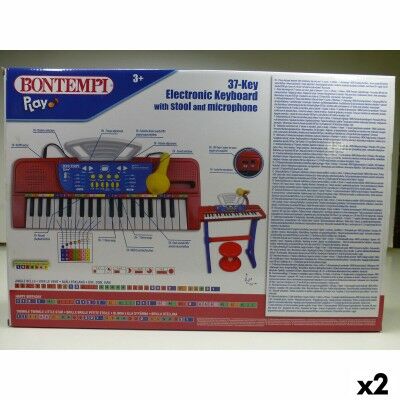 Clavier 37 Touches Bontempi 43 x 56 x 23 cm (2 Unités)