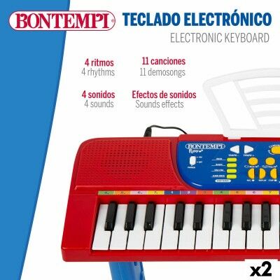 Clavier 37 Touches Bontempi 43 x 56 x 23 cm (2 Unités)