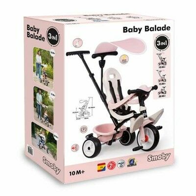 Tricycle Smoby Paseo para bebés Rose