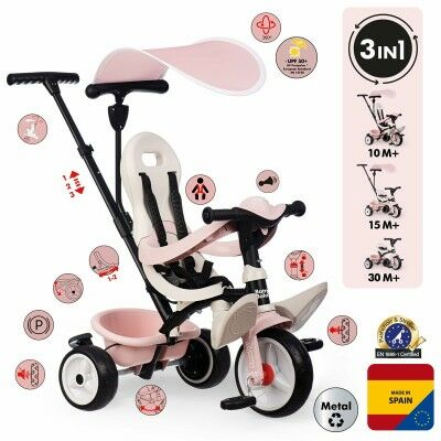 Tricycle Smoby Paseo para bebés Rose
