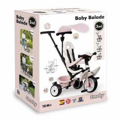 Tricycle Smoby Paseo para bebés Rose