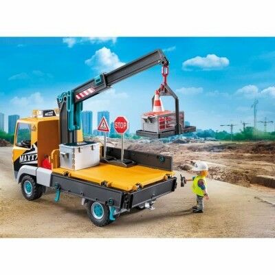 Camion avec grue Playmobil 71750 Bleu
