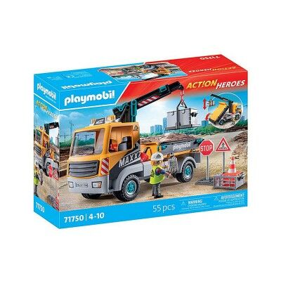 Camion avec grue Playmobil 71750 Bleu