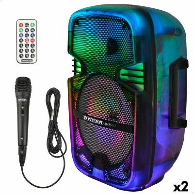 Enceinte avec Microphone Karaoké Bontempi Plastique 25 x 39 x 21 cm (2 Unités)