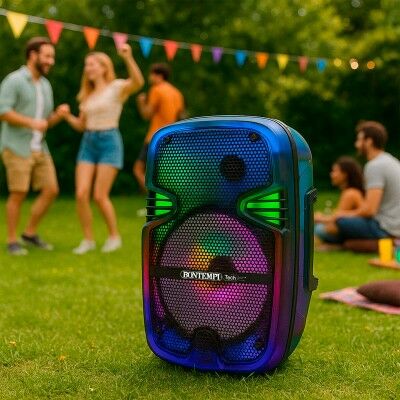 Enceinte avec Microphone Karaoké Bontempi Plastique 25 x 39 x 21 cm (2 Unités)