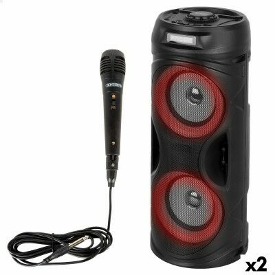Enceinte avec Microphone Karaoké Bontempi Plastique 16 x 38 x 16 cm (2 Unités)