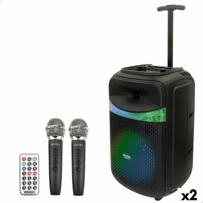 Enceinte avec Microphone Karaoké Bontempi Plastique 27 x 40 x 25 cm (2 Unités)