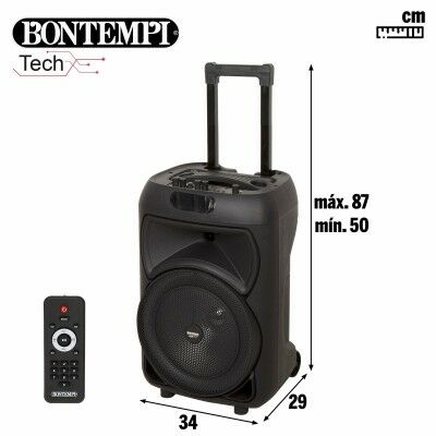 Enceinte avec Microphone Karaoké Bontempi Plastique 34 x 50 x 29 cm (2 Unités)