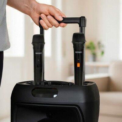 Enceinte avec Microphone Karaoké Bontempi Plastique 34 x 50 x 29 cm (2 Unités)