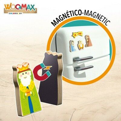 Crèche de Noël Woomax Bois Carton 22 x 16 x 12 cm 11 Pièces