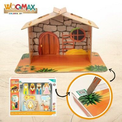 Crèche de Noël Woomax Bois Carton 22 x 16 x 12 cm 11 Pièces