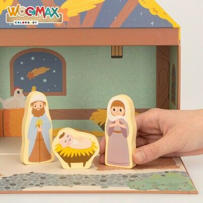 Crèche de Noël Woomax Bois Plastique 25 x 20 x 24,5 cm 15 Pièces