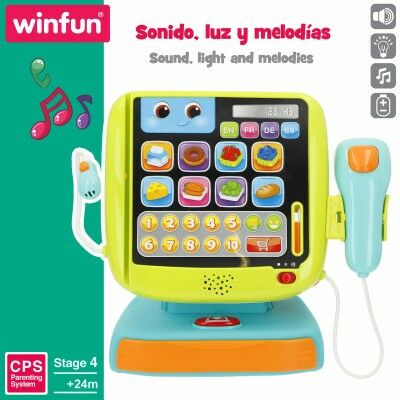 Caisse Enregistreuse en Bois avec Accessoires Winfun 24 X 23 X 11 CM (2 Unités)