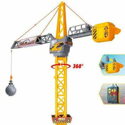 Grue de jouet Smoby Mighty Crane Télécommandé Jaune Gris