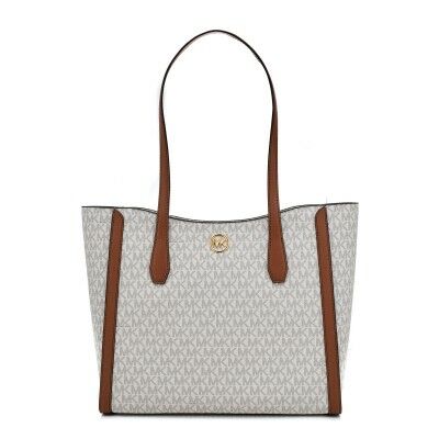 Sac à main Michael Kors Leida Beige 34 x 29 x 12 cm