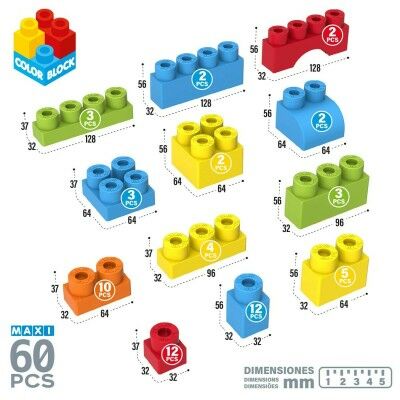 Blocs de construction Color Block 60 Pièces